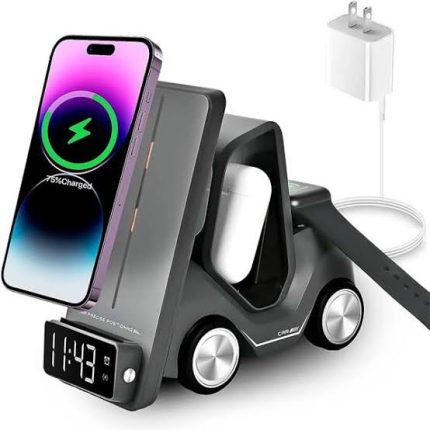 شارژر وایرلس ۵ کاره طرح ماشین